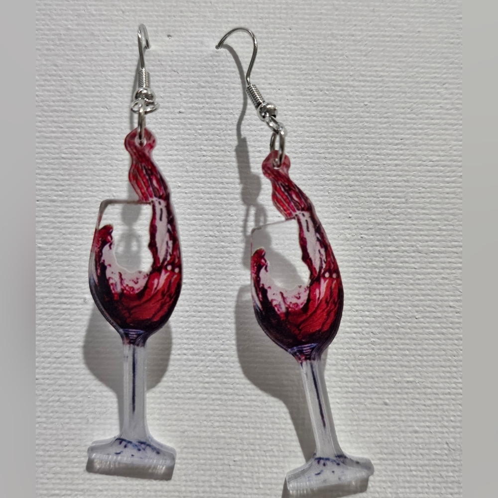 Splash of Wine  Earings